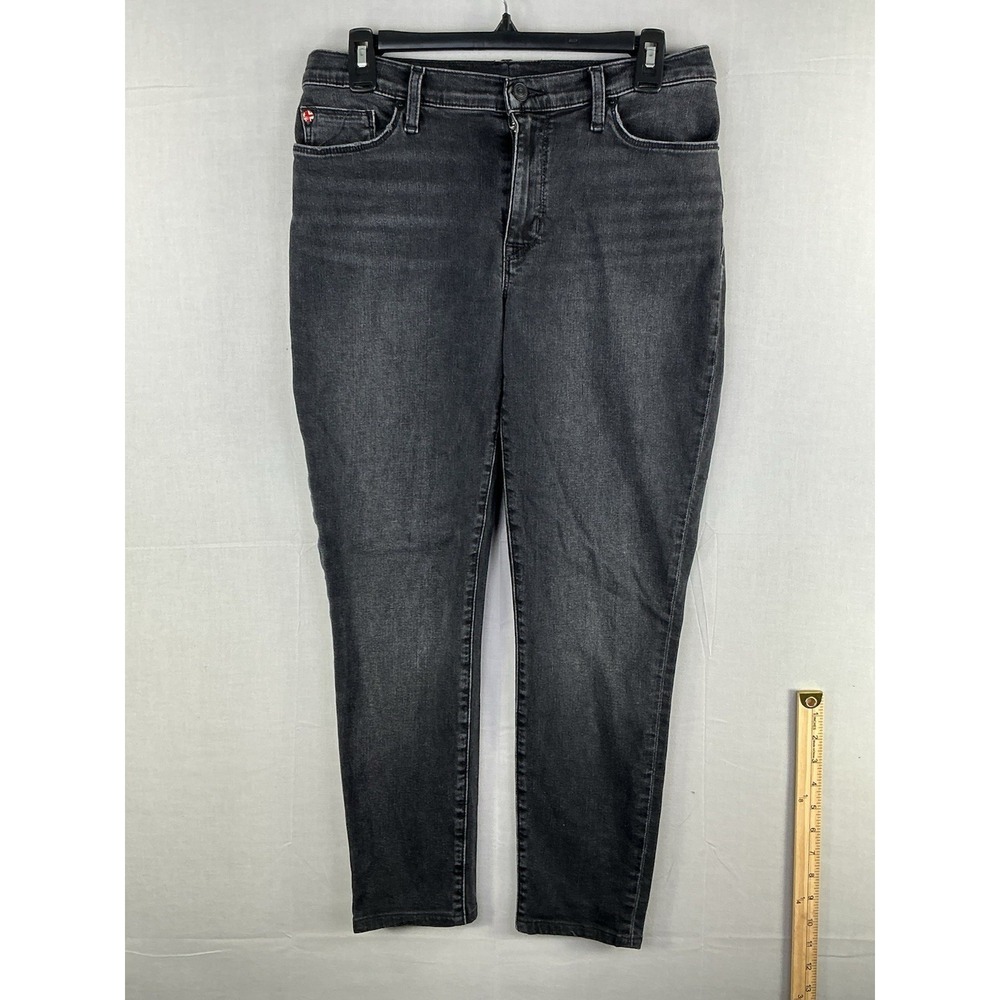 Hudson Natalie Midrise Super Skinny Ankle Jeans Womens 30 Dark Gray Stretch